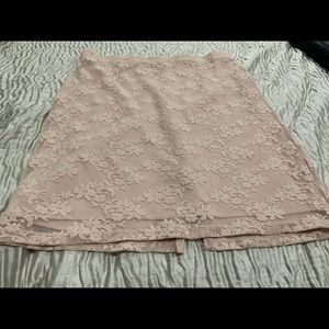 Blush, lace skirt